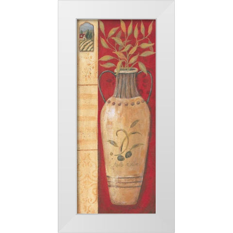 Nuile d Olive White Modern Wood Framed Art Print by Moulton, Jo