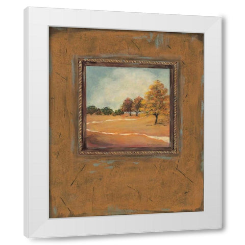 Copper Landscape II White Modern Wood Framed Art Print by Moulton, Jo