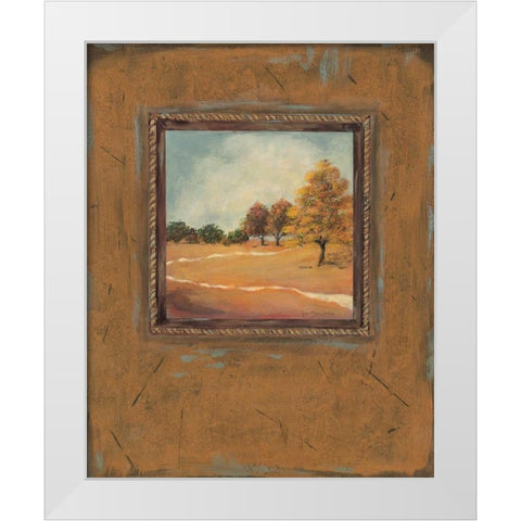 Copper Landscape II White Modern Wood Framed Art Print by Moulton, Jo