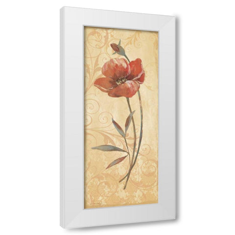 Terra Blooms II White Modern Wood Framed Art Print by Moulton, Jo