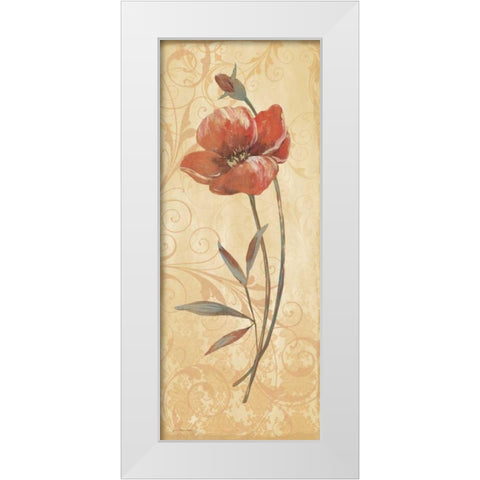 Terra Blooms II White Modern Wood Framed Art Print by Moulton, Jo
