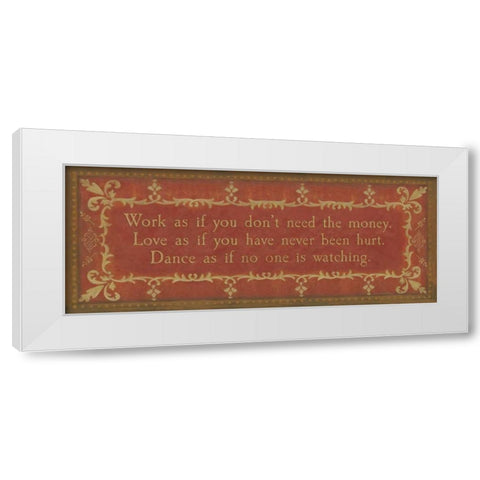 Work White Modern Wood Framed Art Print by Moulton, Jo