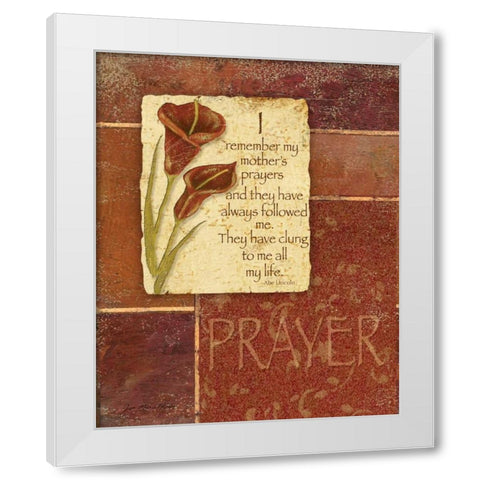 Prayer White Modern Wood Framed Art Print by Moulton, Jo