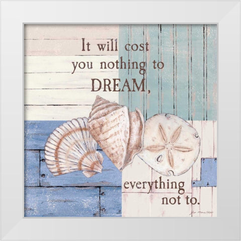 To Dream White Modern Wood Framed Art Print by Moulton, Jo