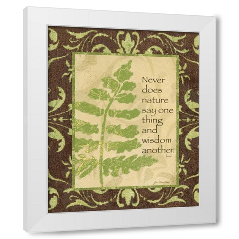 Nature I White Modern Wood Framed Art Print by Moulton, Jo