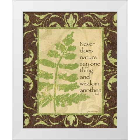 Nature I White Modern Wood Framed Art Print by Moulton, Jo