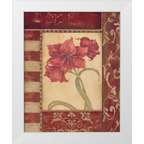 Sienna Blooms II White Modern Wood Framed Art Print by Moulton, Jo
