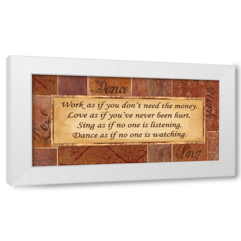 Work As If White Modern Wood Framed Art Print by Moulton, Jo