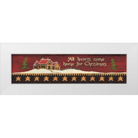 All Hearts White Modern Wood Framed Art Print by Moulton, Jo