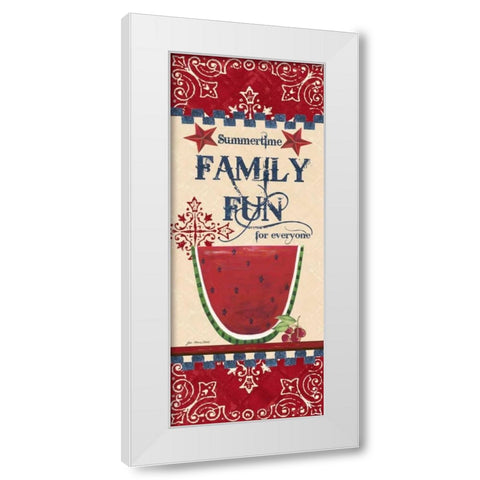 Family Fun White Modern Wood Framed Art Print by Moulton, Jo