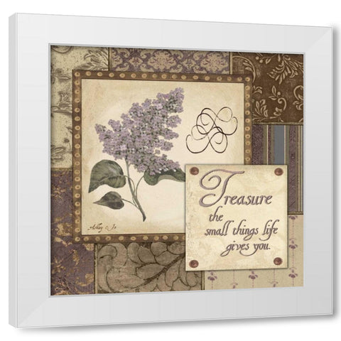 Treasure White Modern Wood Framed Art Print by Moulton, Jo