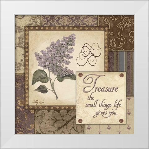Treasure White Modern Wood Framed Art Print by Moulton, Jo