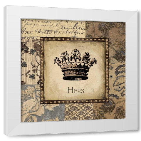 Hers White Modern Wood Framed Art Print by Moulton, Jo