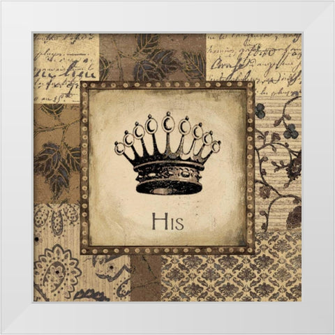 His White Modern Wood Framed Art Print by Moulton, Jo