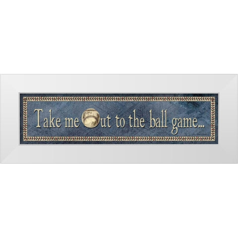 Ball Game White Modern Wood Framed Art Print by Moulton, Jo
