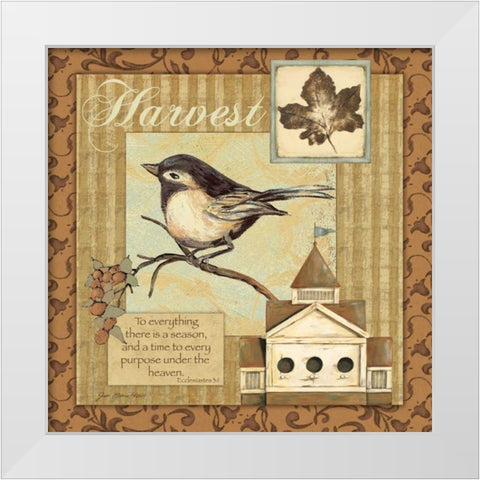 Harvest White Modern Wood Framed Art Print by Moulton, Jo