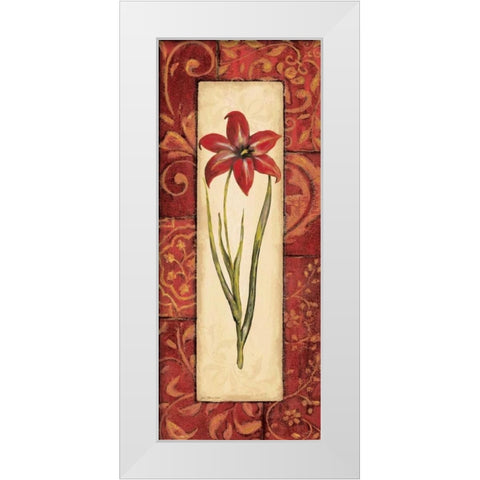 Vintage Crimson I White Modern Wood Framed Art Print by Moulton, Jo