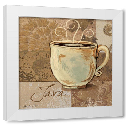 Java White Modern Wood Framed Art Print by Moulton, Jo