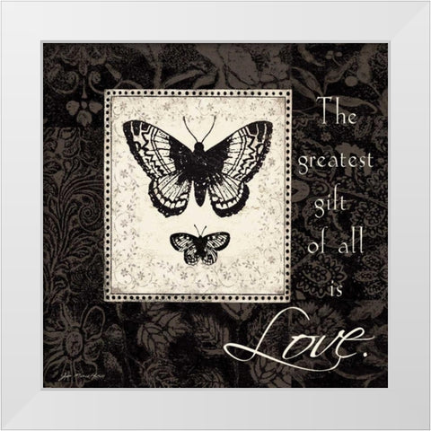 Gift of Love White Modern Wood Framed Art Print by Moulton, Jo