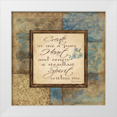 Create White Modern Wood Framed Art Print by Moulton, Jo