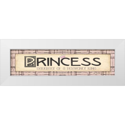 Princess White Modern Wood Framed Art Print by Moulton, Jo