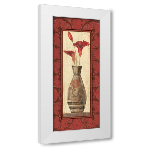 Red Calls White Modern Wood Framed Art Print by Moulton, Jo