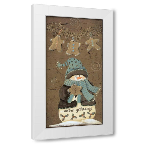 Winter Gatherings White Modern Wood Framed Art Print by Moulton, Jo