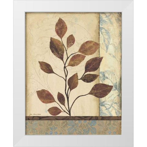 Earthern Blue II White Modern Wood Framed Art Print by Moulton, Jo