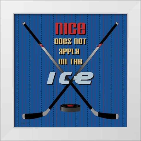 Ice White Modern Wood Framed Art Print by Moulton, Jo