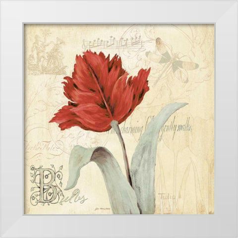 Tulip Gem II White Modern Wood Framed Art Print by Moulton, Jo