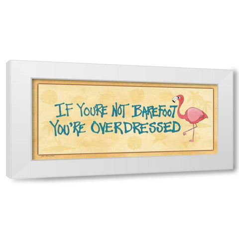 Barefoot White Modern Wood Framed Art Print by Moulton, Jo