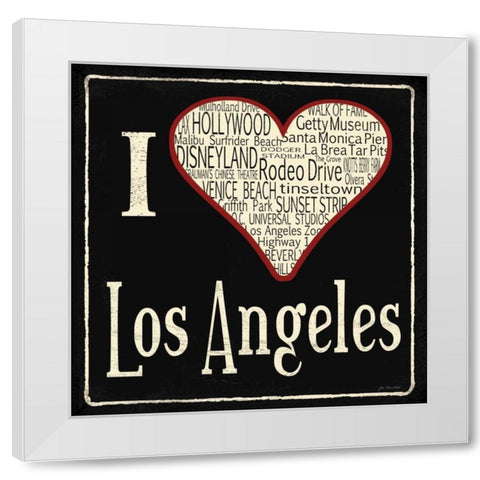 LA White Modern Wood Framed Art Print by Moulton, Jo