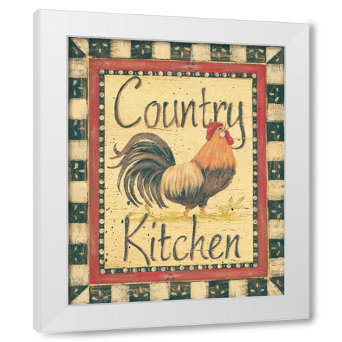 Country Kitchen White Modern Wood Framed Art Print by Moulton, Jo