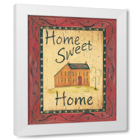 Home Sweet Home White Modern Wood Framed Art Print by Moulton, Jo