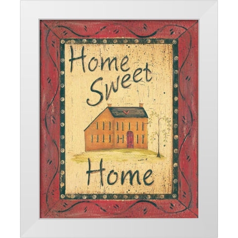 Home Sweet Home White Modern Wood Framed Art Print by Moulton, Jo