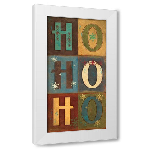 HoHoHo! White Modern Wood Framed Art Print by Moulton, Jo
