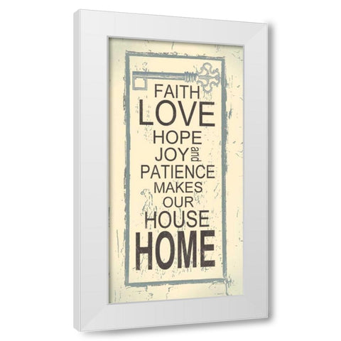 Home White Modern Wood Framed Art Print by Moulton, Jo