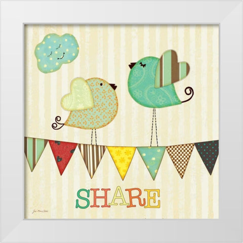 Share White Modern Wood Framed Art Print by Moulton, Jo