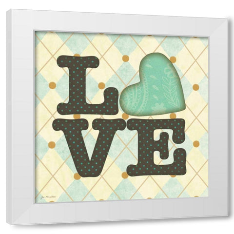 Love Boys White Modern Wood Framed Art Print by Moulton, Jo