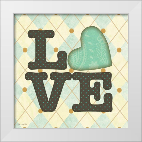 Love Boys White Modern Wood Framed Art Print by Moulton, Jo