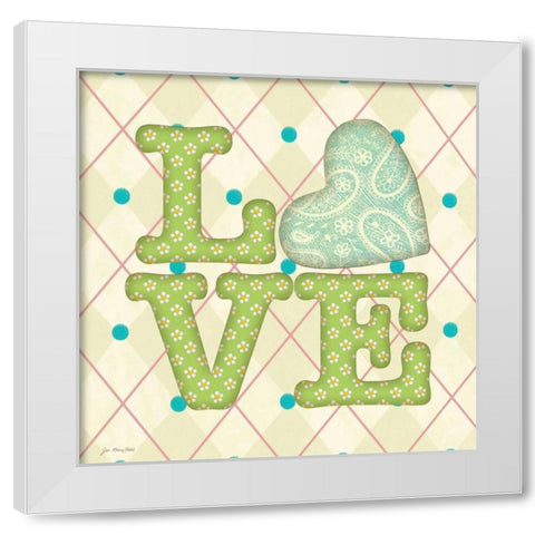 Love Girls White Modern Wood Framed Art Print by Moulton, Jo