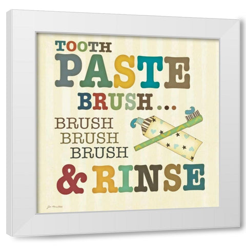 Tooth Paste White Modern Wood Framed Art Print by Moulton, Jo