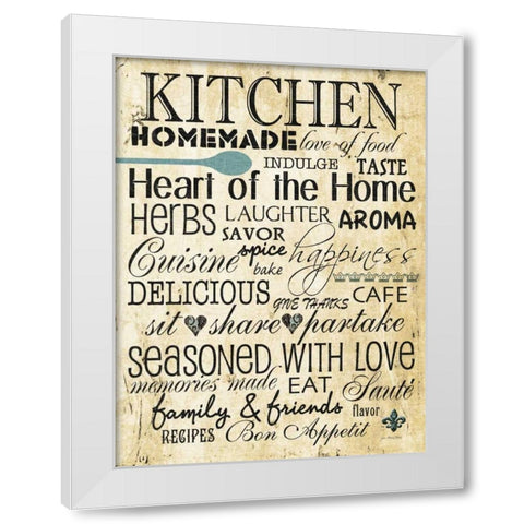 Kitchen White Modern Wood Framed Art Print by Moulton, Jo