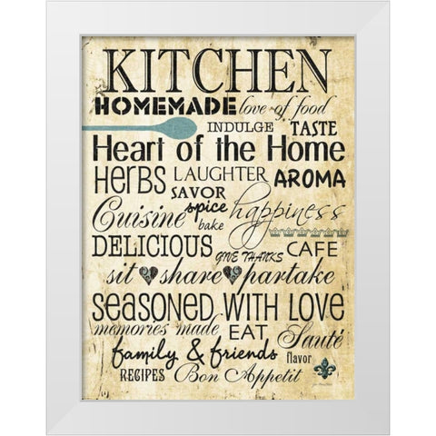 Kitchen White Modern Wood Framed Art Print by Moulton, Jo