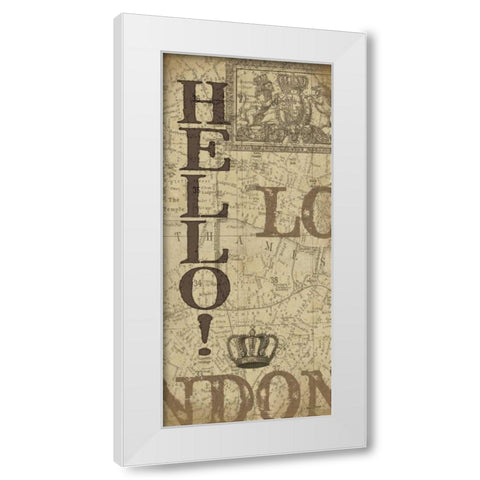 Queens Hello! White Modern Wood Framed Art Print by Moulton, Jo