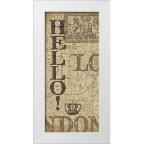 Queens Hello! White Modern Wood Framed Art Print by Moulton, Jo