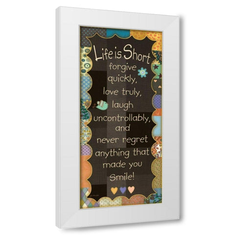 Life is Bright White Modern Wood Framed Art Print by Moulton, Jo