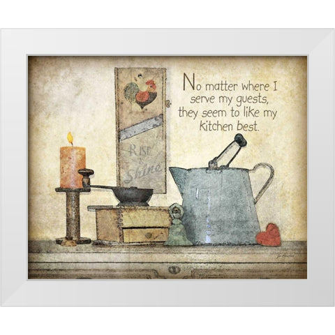 My Kitchen White Modern Wood Framed Art Print by Moulton, Jo