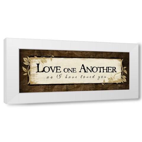 Love One Another White Modern Wood Framed Art Print by Pugh, Jennifer