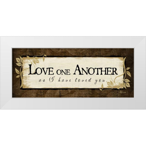 Love One Another White Modern Wood Framed Art Print by Pugh, Jennifer